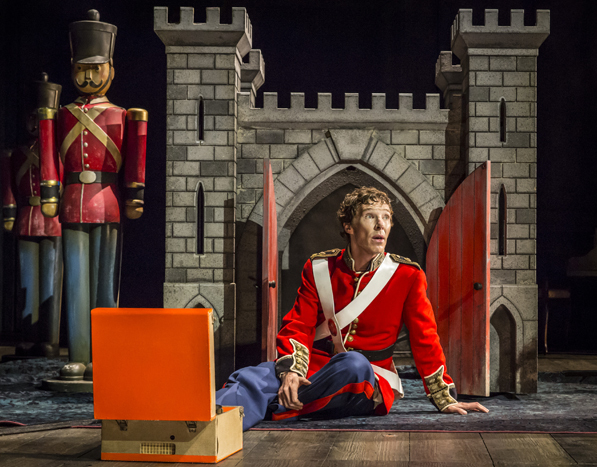 Benedict Cumberbatch (Hamlet) in Hamlet at the Barbican Theatre. 