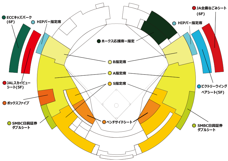 ソフトバンクホークス 10/24 ベンチサイドシートS席チケット - 3222.ua