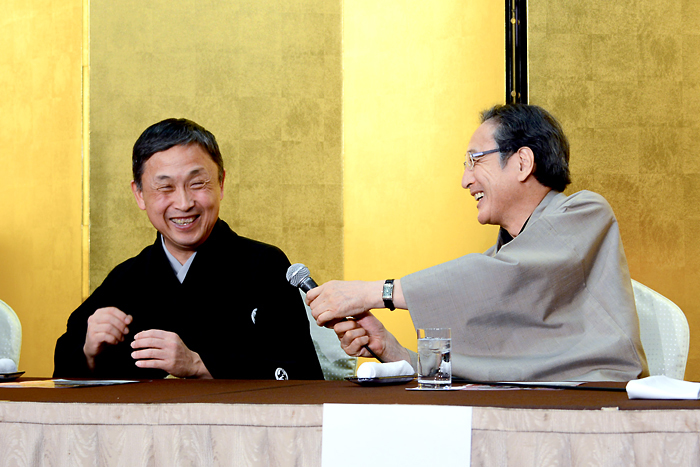 五代目中村雀右衛門、片岡仁左衛門