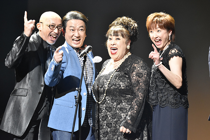（左から）KENTARO、駒田一、森公美子、鈴木ほのか（撮影：原地達浩）