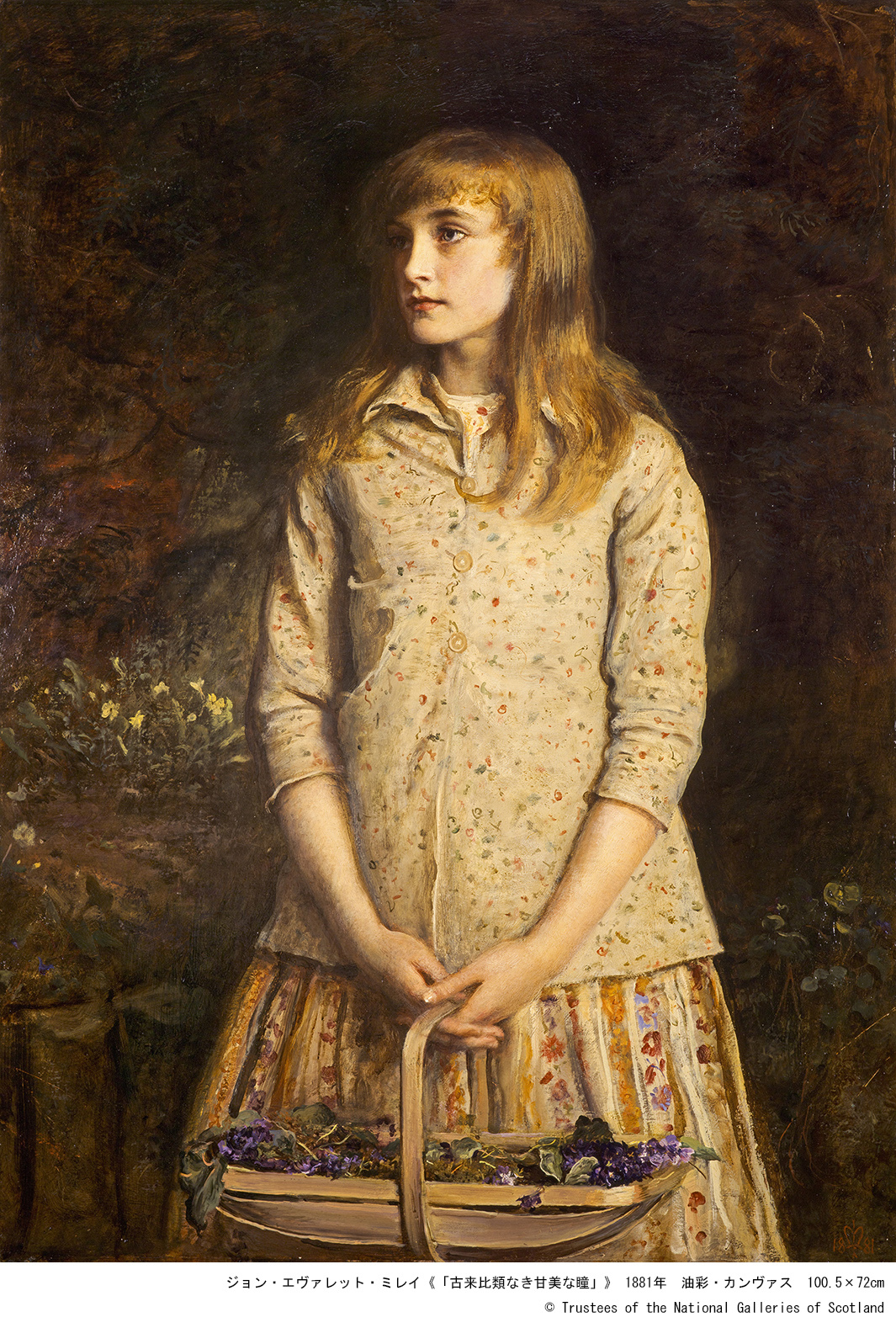 ジョン・エヴァレット・ミレイ「古来比類なき甘美な瞳」 1881年 油彩・カンヴァス 100.5×72cm  (c) Trustees of the National Galleries of Scotland