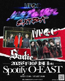 MUCC主催『Love Together EXTRA』10月に開催決定　Sadieとの初ツーマンライブが実現