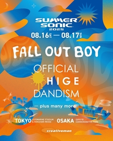 『SUMMER SONIC 2025』第1弾出演アーティストとしてフォール・アウト・ボーイ、Official髭男dismを発表