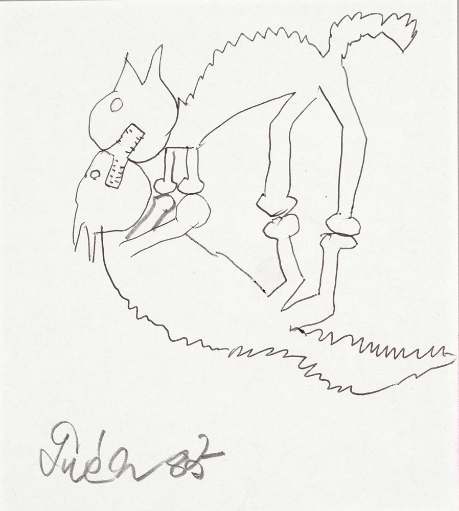 猪熊弦一郎　題名不明　1985年　インク、鉛筆・紙　丸亀市猪熊弦一郎現代美術館蔵 ©The MIMOCA Foundation