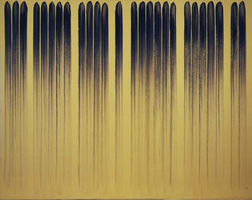 李禹煥「線より」1979年 カンヴァスに顔料 181ｘ227 cm (c)Lee Ufan （前期出品）