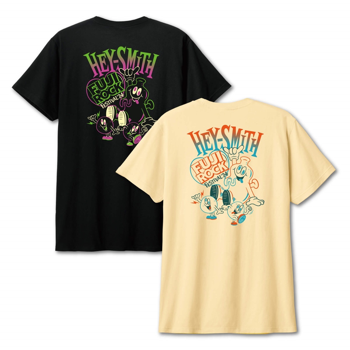 フジロック '24』出演者名入りTシャツ初の事前販売開始！ 電気グルーヴ、THE  BAWDIES、HEY-SMITHら出演アーティストによるコラボデザインTシャツなど新グッズも | SPICE - エンタメ特化型情報メディア スパイス