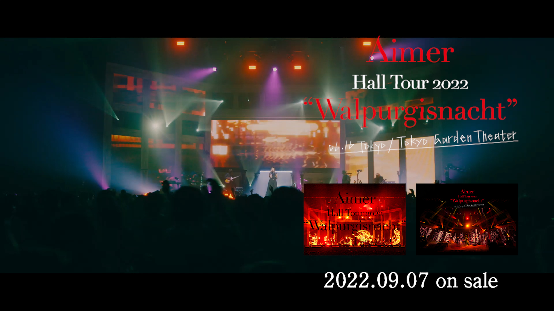 『Aimer Hall Tour 2022 "Walpurgisnacht" Live at TOKYO GARDEN THEATER』ティザー映像より