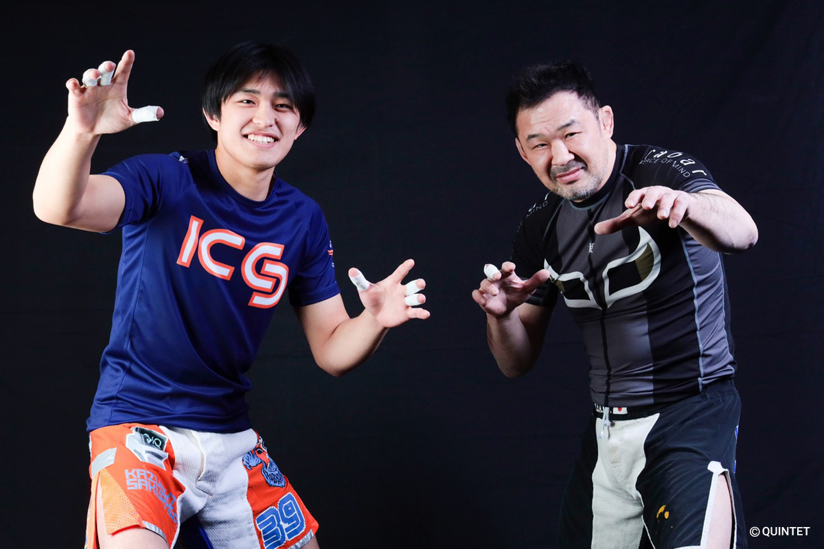 『QUINTET FIGHT NIGHT 6 in TOKYO』に参戦が決まったSAKU Jr.と桜庭和志