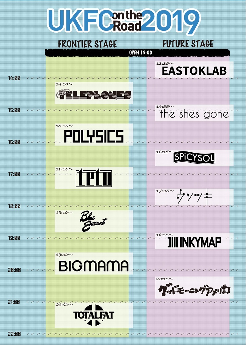 『UKFC on the Road 2019』タイムテーブル