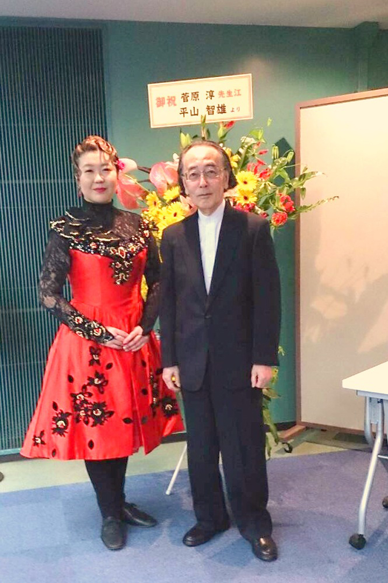 一柳慧先生と共に、2015年