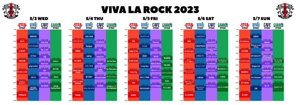 VIVA LA ROCK 2023』最終出演アーティストにano、KANA-BOON、CHAIら11