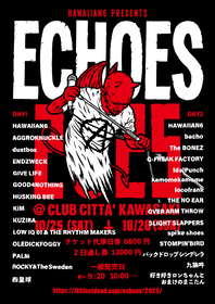 HAWAIIAN6主催『ECHOES 2025』全28組の出演アーティストを一挙発表