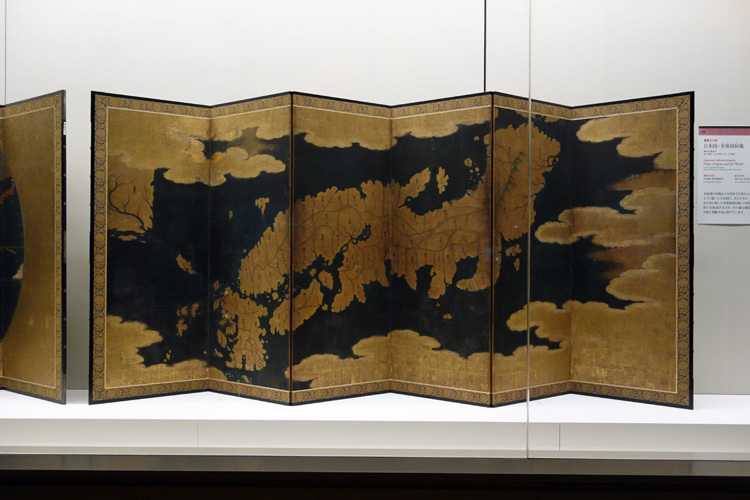 重要文化財《日本図・世界図屛風》安土桃山～江戸時代・16～17世紀(前期展示)