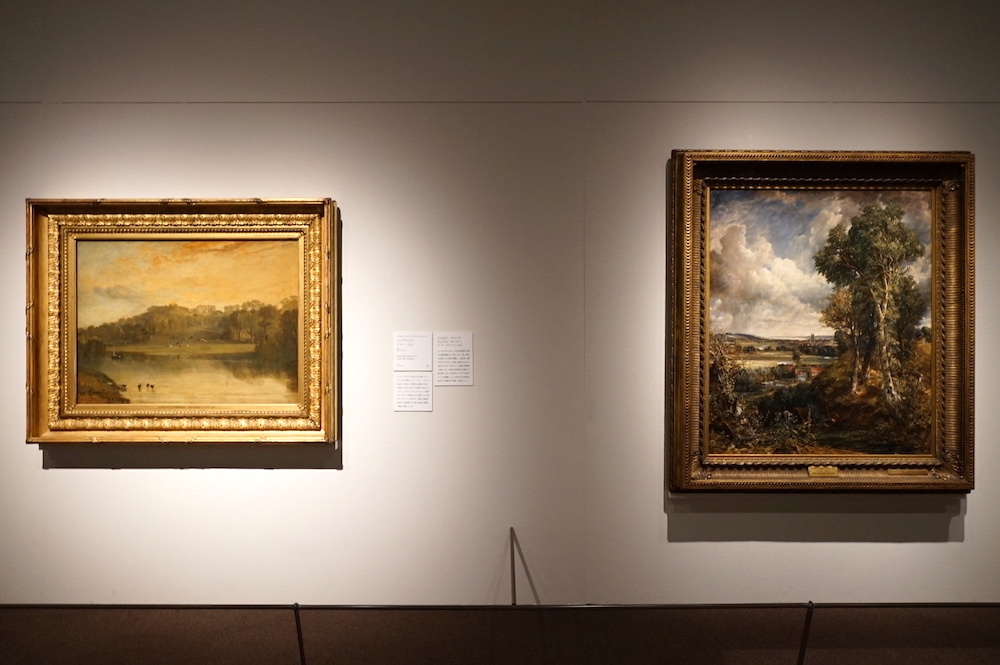 左：ジョゼフ・マロード・ウィリアム・ターナー《トンブリッジ、ソマー・ヒル》1811年 右：ジョン・コンスタブル《デダムの谷》1828年