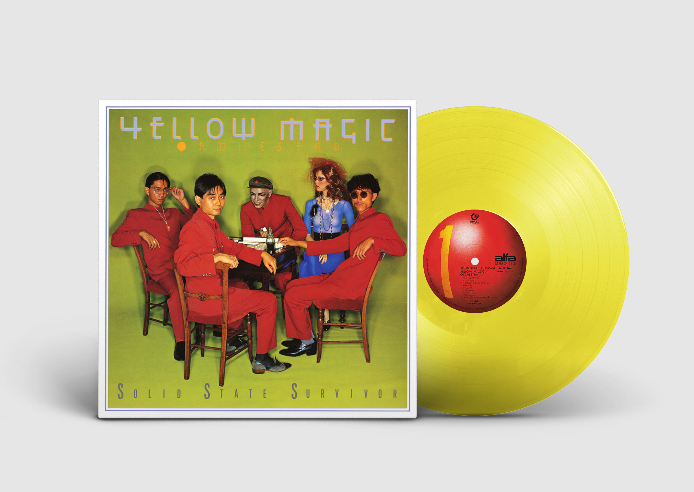 YMO SERVICE Yellow Vinyl レコード サイン色紙 イエロー・マジック ...