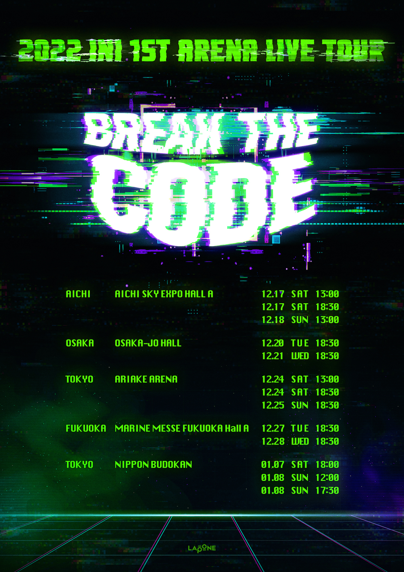  『2022 INI 1ST ARENA LIVE TOUR [BREAK THE CODE]』　(C)LAPONE ENTERTAINMENT