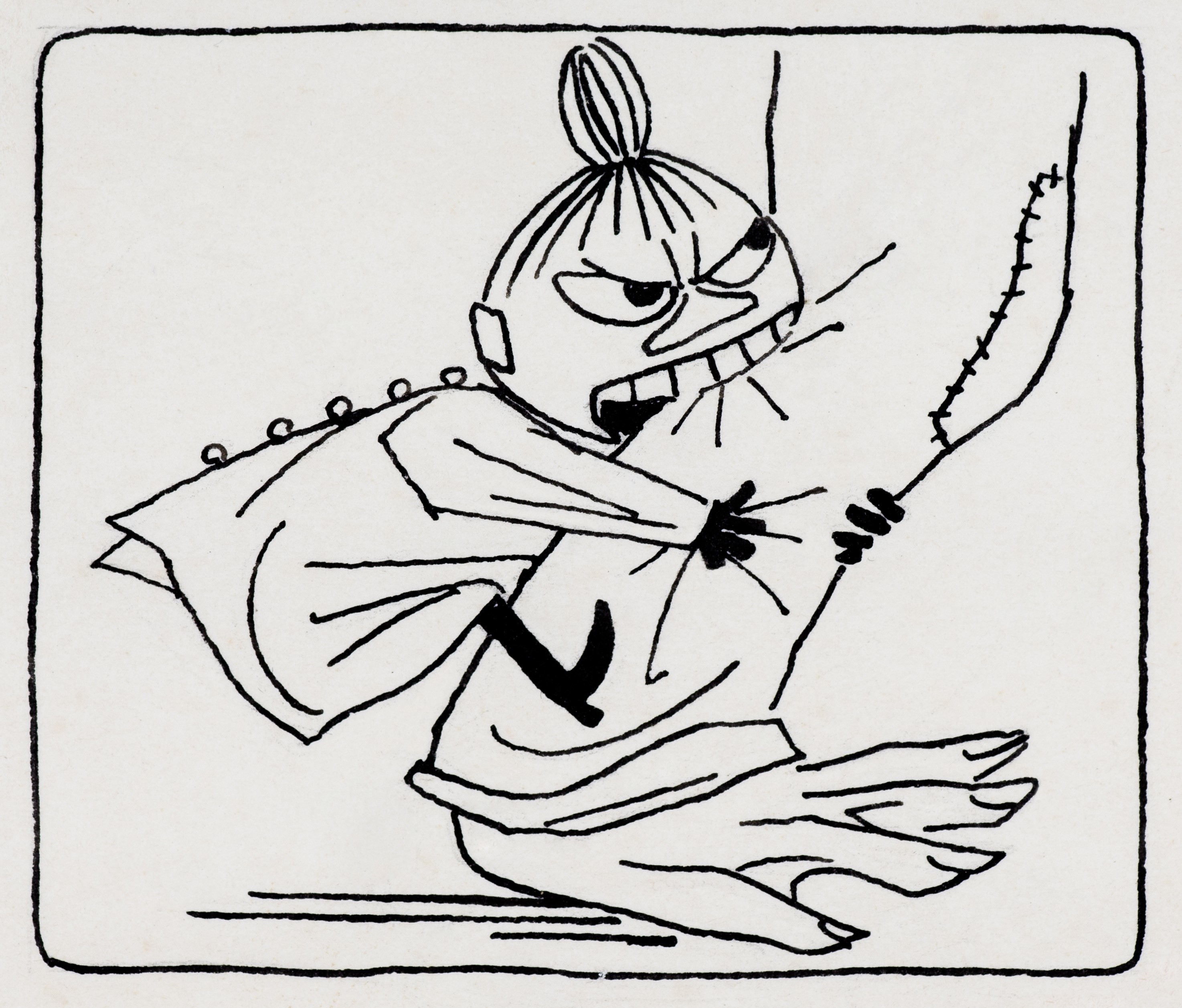 トーベ・ヤンソン≪「ムーミン谷の夏まつり」挿絵≫1954年 インク・紙 ムーミン美術館 (C)Moomin Characters TM