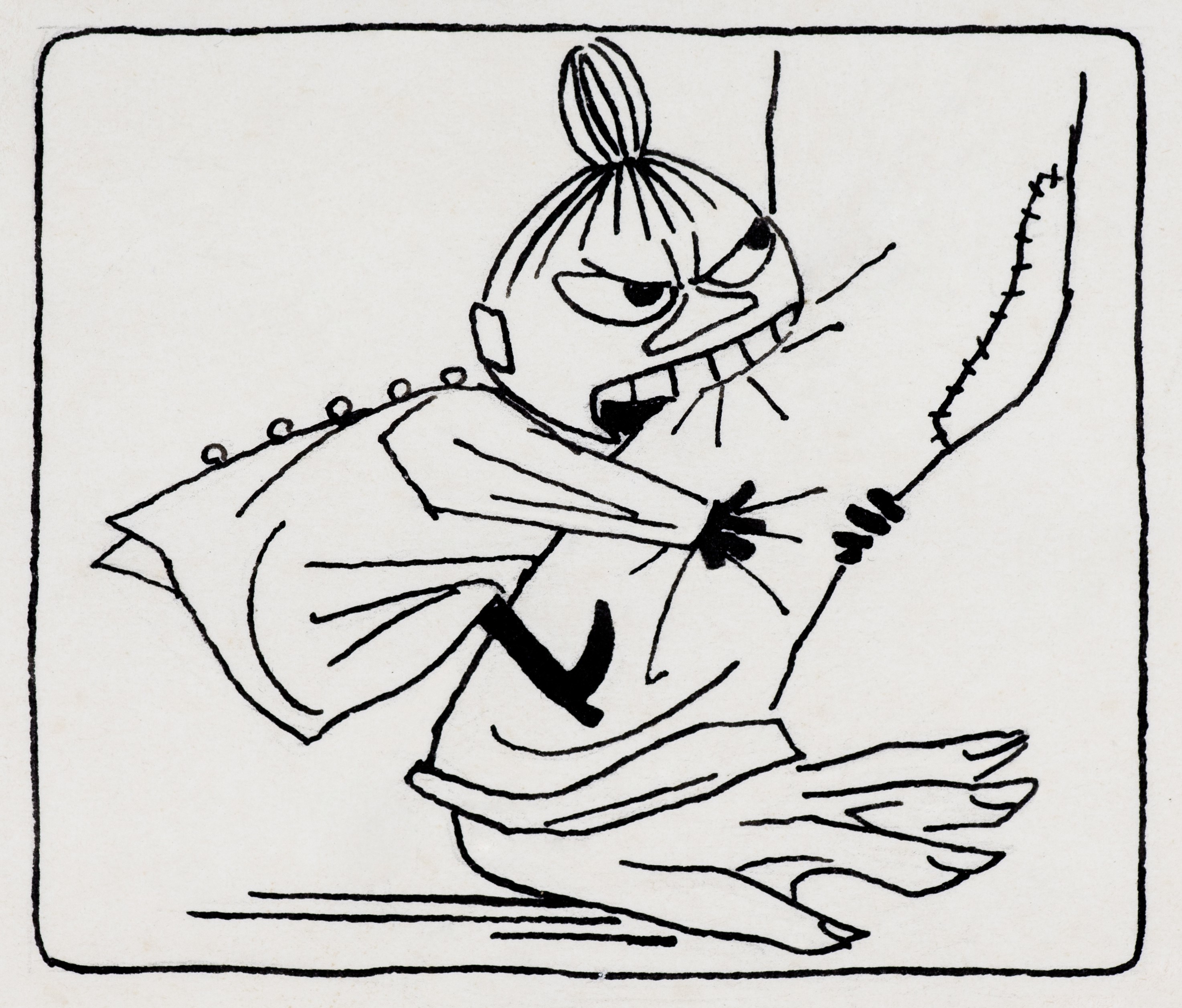トーベ・ヤンソン≪「ムーミン谷の夏まつり」挿絵≫1954年　インク・紙　ムーミン美術館 (C)Moomin Characters TM