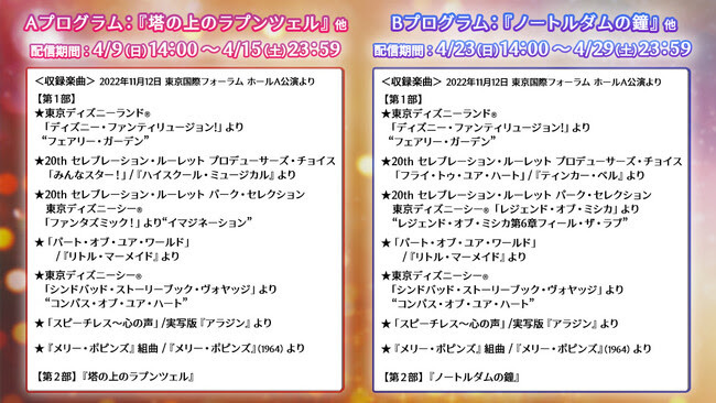 ディズニー・オン・クラシック ～まほうの夜の音楽会 2022』全72曲を