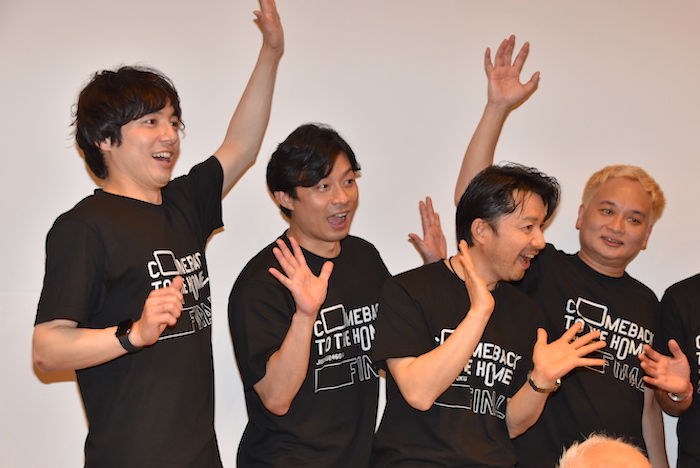 和田琢磨、高橋良輔、平子悟、アイアム野田（左から）