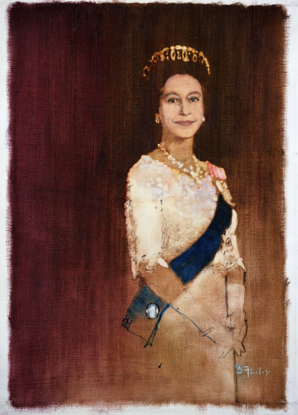 《Queen Elizabeth》油彩　キャンバス　63×43cm