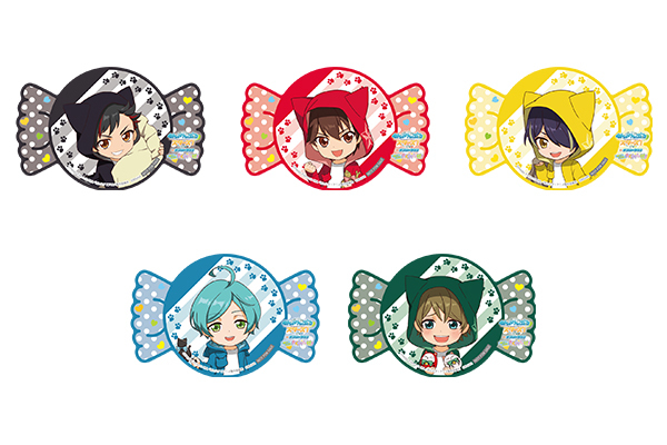 ＜特典 一例＞あめ型カード(全41種)※ユニットごとにランダム配付 (C)Happy Elements K.K／あんスタ！アニメ製作委員会 (C)BANDAI NAMCO Amusement Inc.