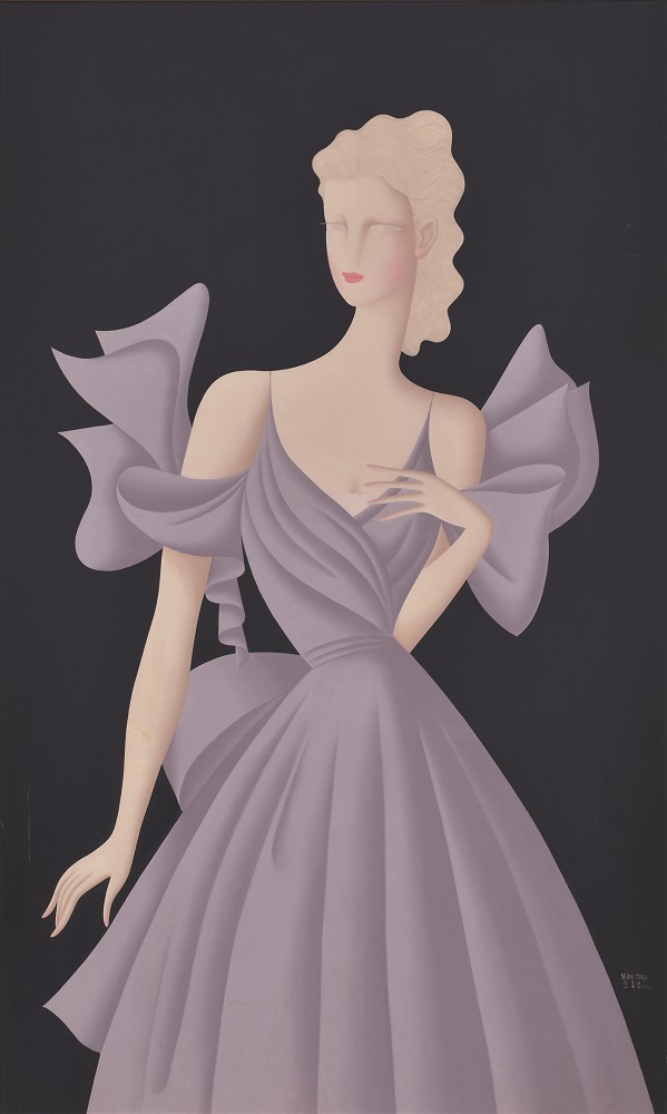 《紫》、1939年、油彩・キャンヴァス、129.6×79.7cm、損保ジャパン日本興亜