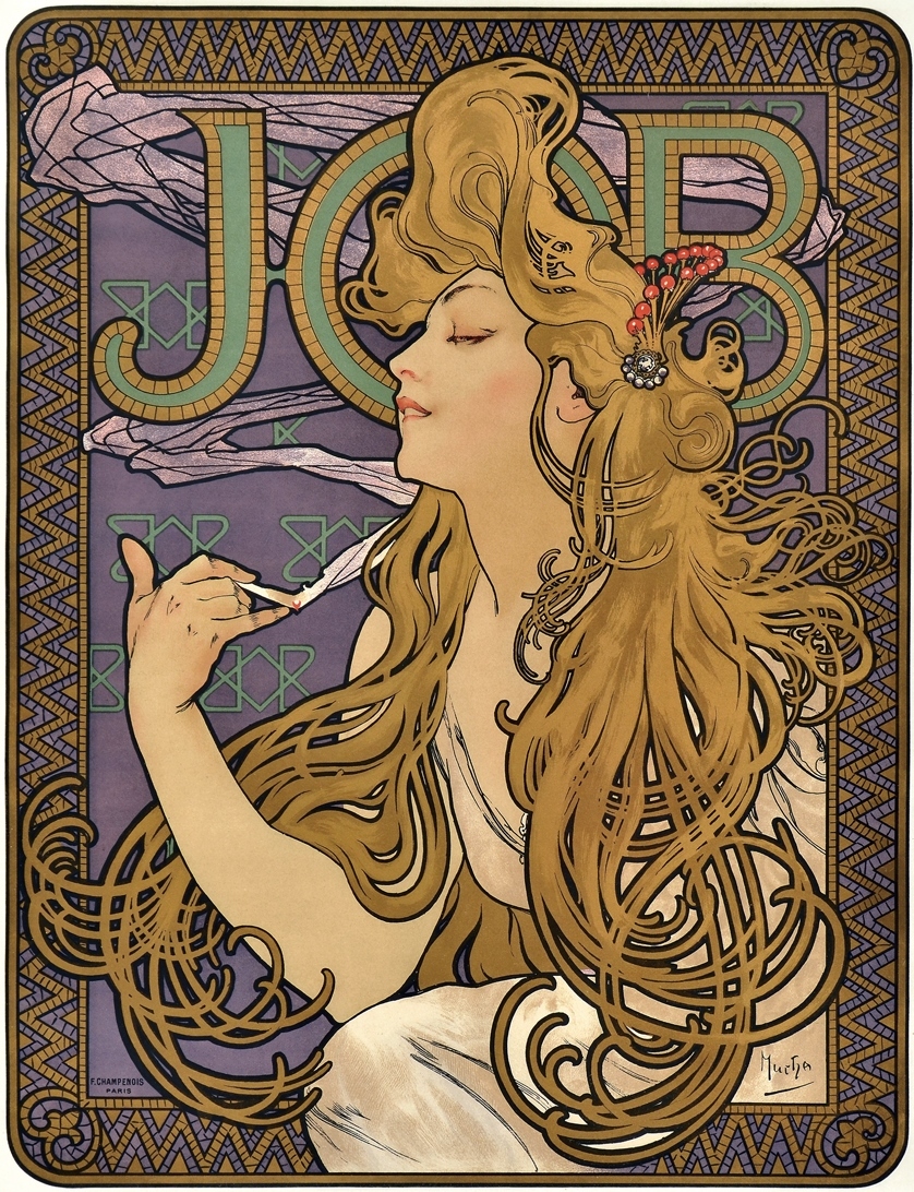 ポスター《ジョブ》（部分）1896年　リトグラフ