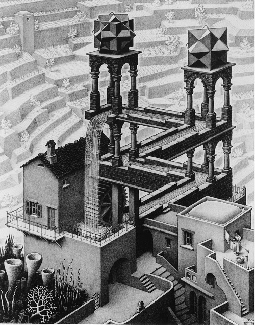 《滝 Waterfall.1961》 Copyright Credit: All M.C. Escher works