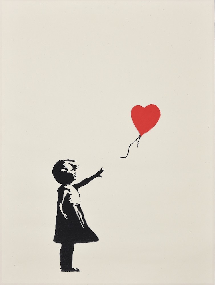 BANKSY《風船と少女》 2004