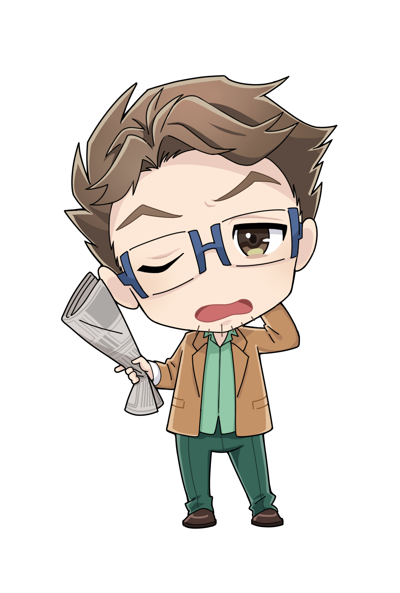 半田有吉SDキャラ (C)野﨑まど・講談社／ツインエンジン