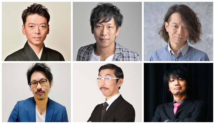 『12人のおかしな大阪人～2021』出演者。（上段左から）茂山宗彦、ドヰタイジ、早川丈二（下段左から）古川剛充、ボブ・マーサム、前田晃男。