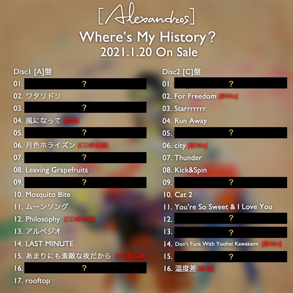 Alexandros 自身初のベストアルバム Where S My History の第2弾収録曲を発表 Musicman