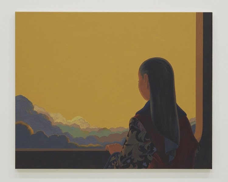 「窓辺にて」 2019 acrylic on canvas 72.8 x 91.0 cm (C)Atsushi Fukui, Courtesy of Tomio Koyama Gallery, Tokyo