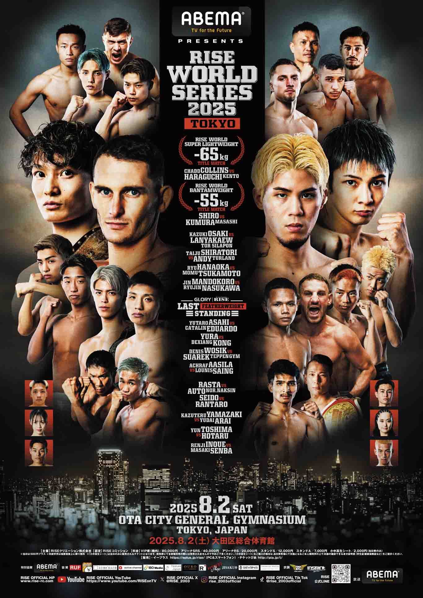 『ABEMA presents RISE WORLD SERIES 2025 TOKYO』試合順決定