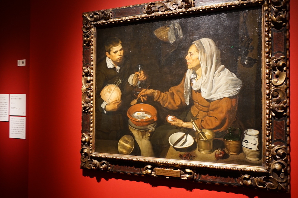 ディエゴ・ベラスケス《卵を料理する老婆》1618年