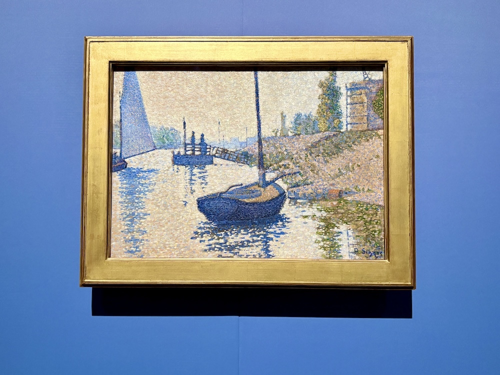 ポール・シニャック  《フェリシテ号の浮桟橋、アニエール（作品143）》  1886年　油彩、カンヴァス　ファンゴッホ美術館、アムステルダム