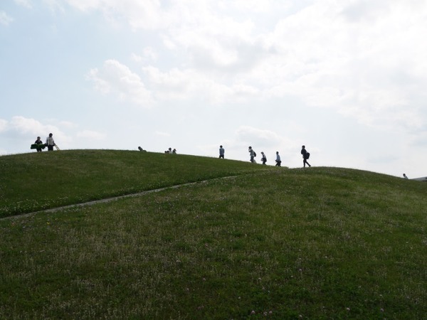 亀島さんがガリバー山と呼んでいた築山（多摩市鶴牧東公園）