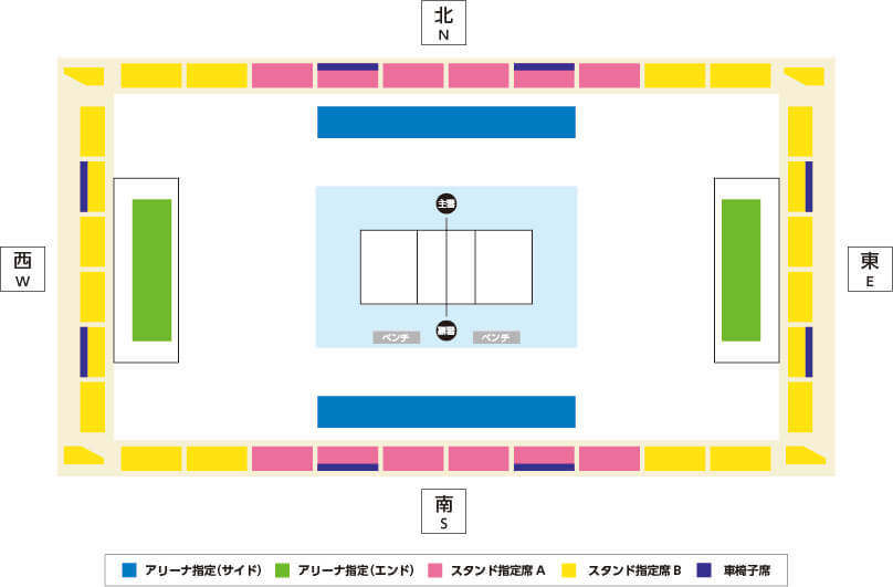 ジップアリーナ岡山のシートマップ