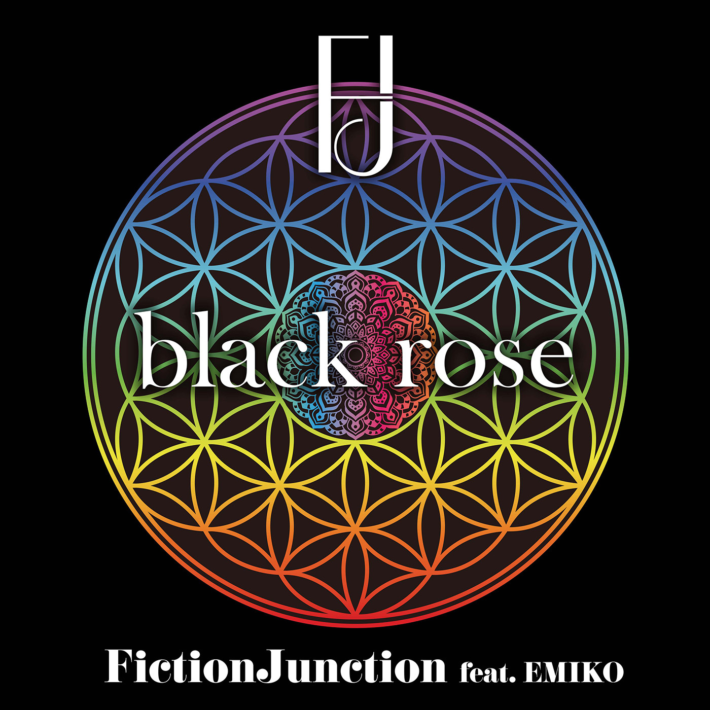 FictionJunction feat. EMIKO「black rose」配信ジャケット