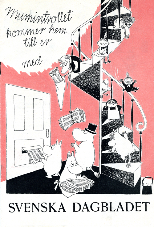 トーベ・ヤンソン≪「フォーレニングス銀行」広告≫1956年　印刷　ムーミンキャラクターズ社 (C)Moomin Characters TM