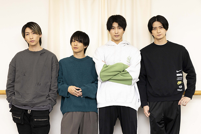 （左から）山田健登、今牧輝琉、速川大弥、潮見洸太