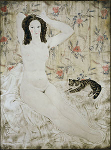 《タピスリーの裸婦》 1923年 京都国立近代美術館蔵 / (C) Fondation Foujita / ADAGP, Paris & JASPAR, Tokyo, 2017 E2833