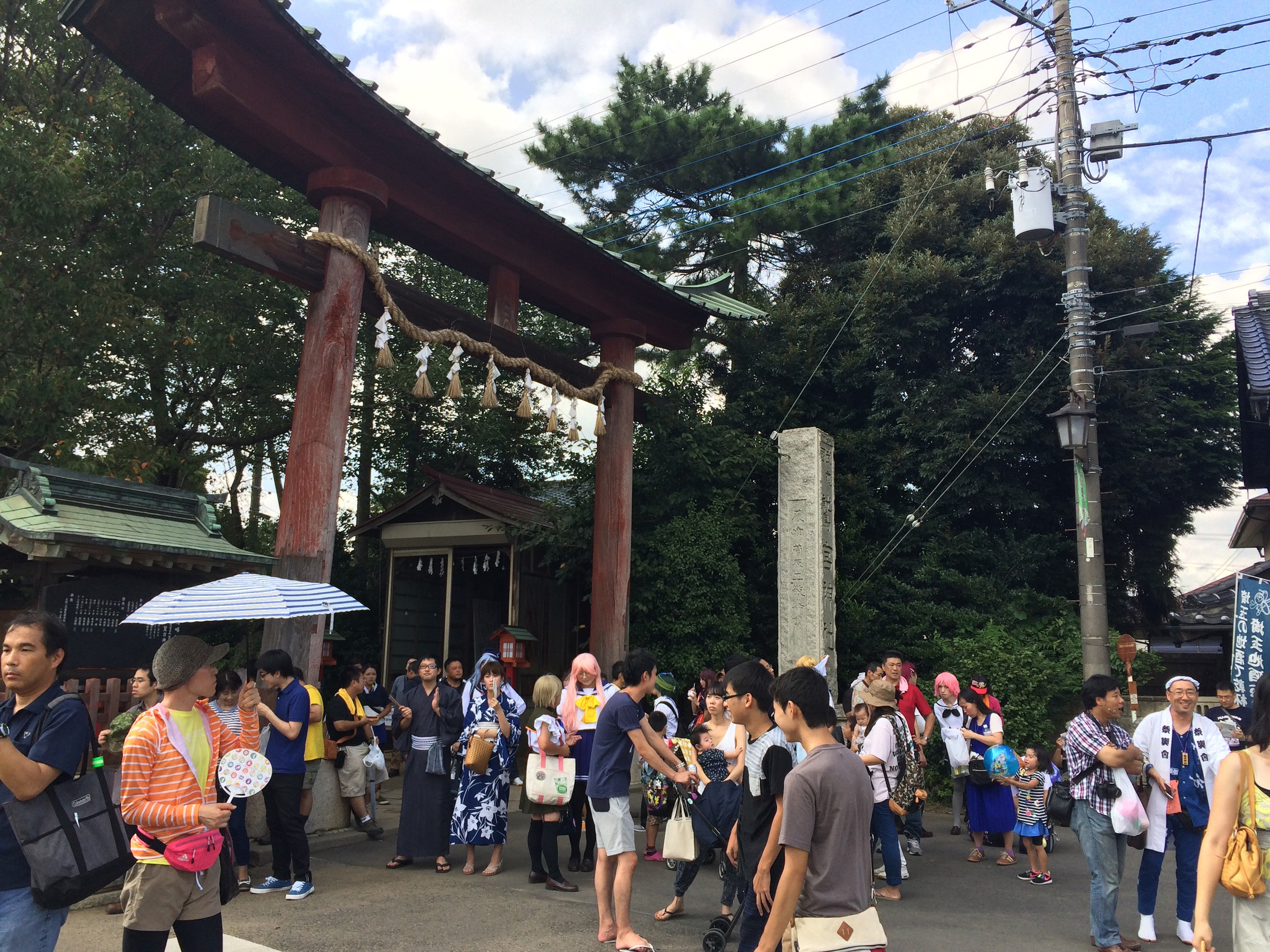 在りし日の鷲宮神社。　撮影：柿崎俊道