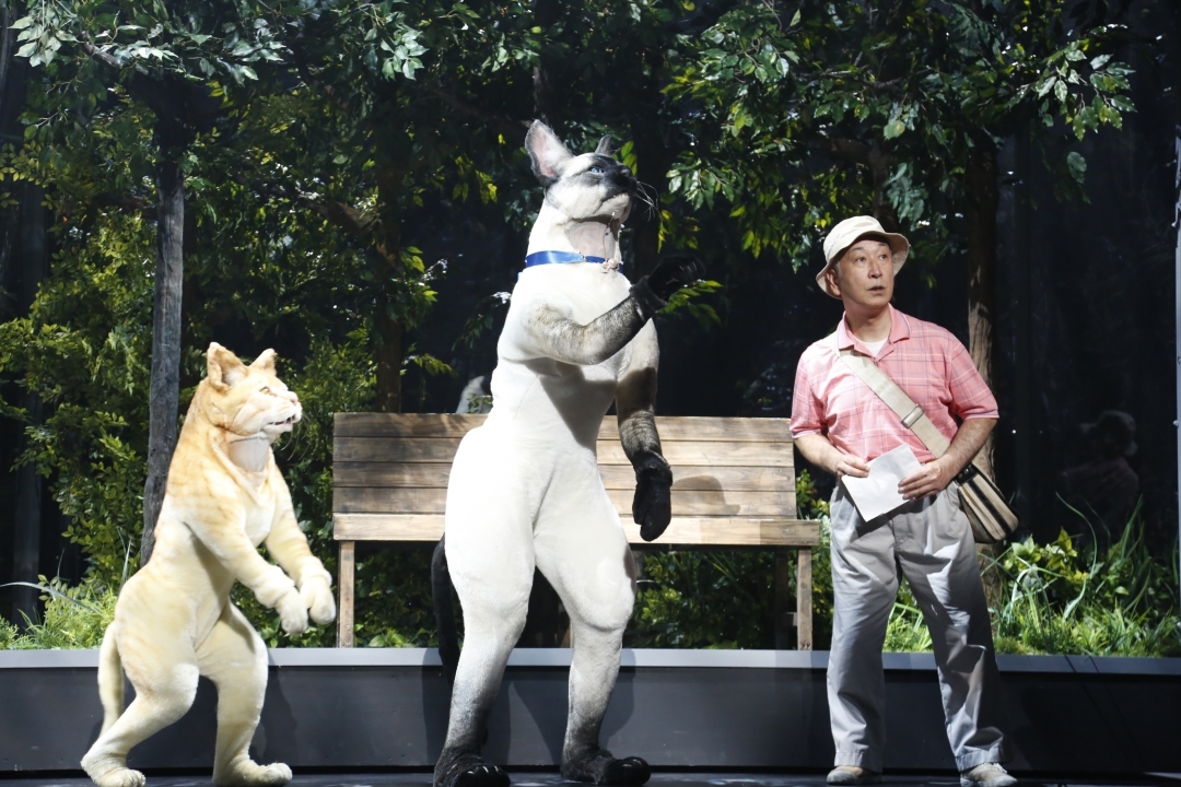 前回公演時舞台写真　ナカタ役　木場勝己　