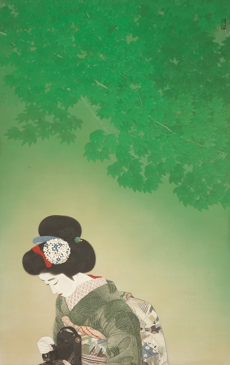 北野恒富《戯れ》昭和4年（1929）　東京国立近代美術館