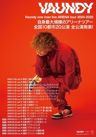 『Vaundy one man live ARENA tour 2024-2025』全公演を発表　神戸・徳島・福岡の3会場6公演の開催が決定
