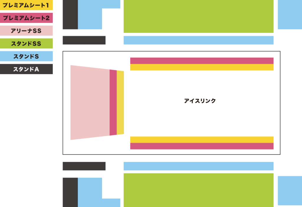 KOSÉ新横浜スケートセンターの座席図