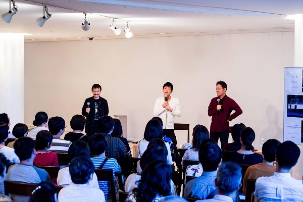 SPAC『授業』アーティストトーク　写真左から宮城聰、成河、西悟志 （撮影：中尾栄治）