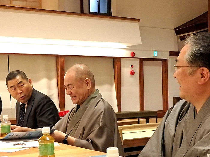 能と落語と文楽と「流されて…」取材会